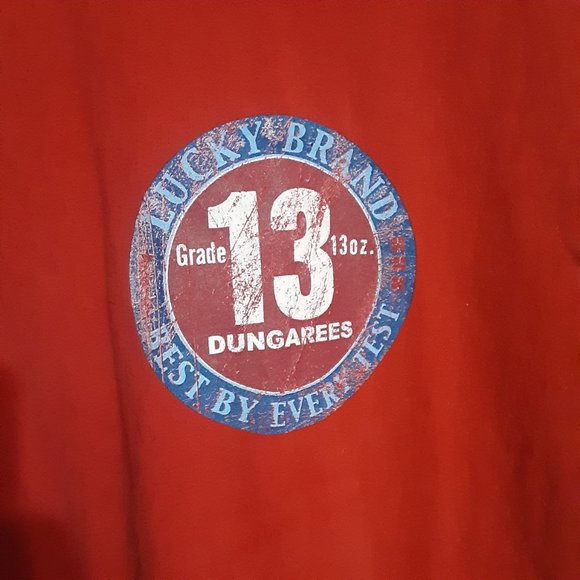 Men"s LUCKY BRAND Grade 13oz Dungarees T Shirt - Picture 3 of 4